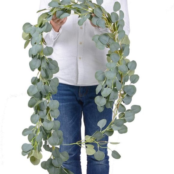 Eucalyptus Greenry Faux Silk Leaves 6ft Wall Decor - Picture 5 of 10